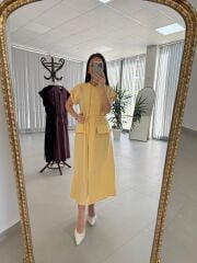 La 5839 Marka Model Hardal Tensel Elbise