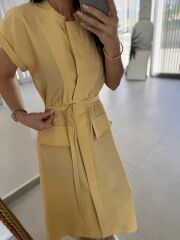 La 5839 Marka Model Hardal Tensel Elbise