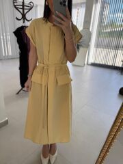 La 5839 Marka Model Hardal Tensel Elbise