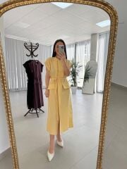 La 5839 Marka Model Hardal Tensel Elbise