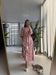 Orj. Marka Bel Büzgülü Elbise