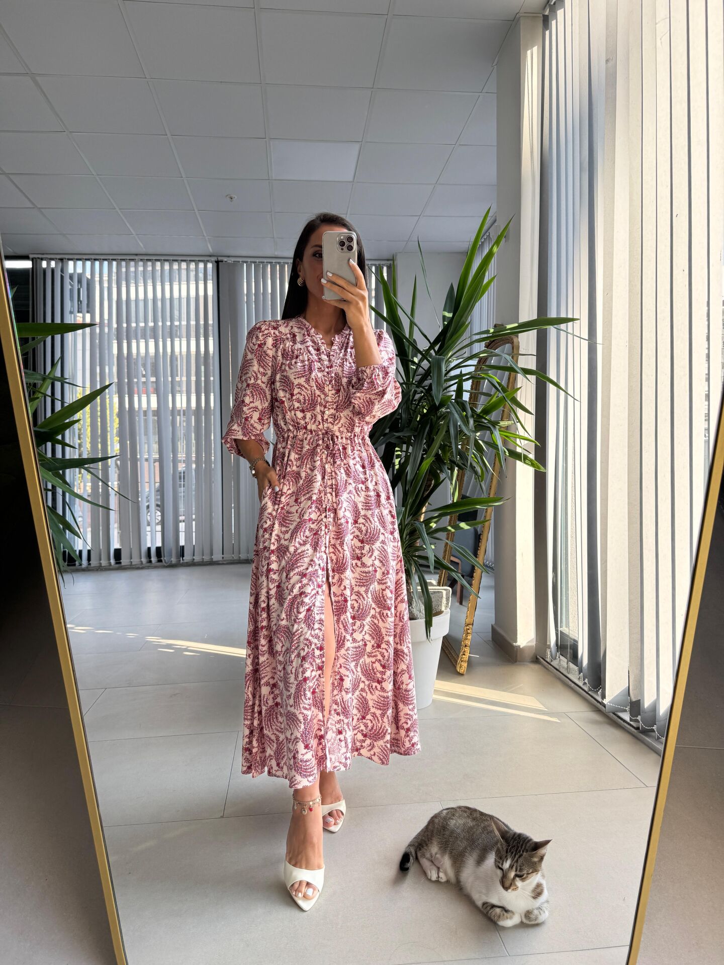 Orj. Marka Bel Büzgülü Elbise