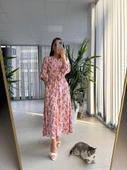 Orj. Marka Bel Büzgülü Elbise