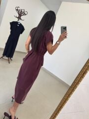 La 5839 Marka Model Bordo Tensel Elbise
