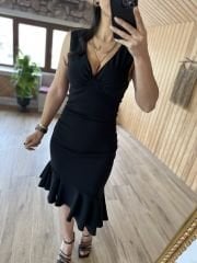 Eteği verev tasarım elbise