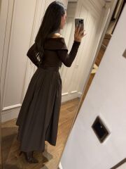 Mz 22402 Acı Kahve Poplin Etek