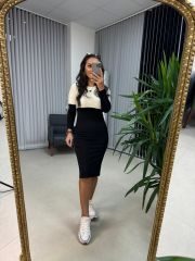 Ms Cream Soft Pencil Dress