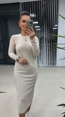Ms Mink Slit Soft Dress
