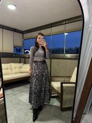 Dv Gri Uzun Kol Crop Body