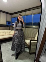 Dv Gri Uzun Kol Crop Body