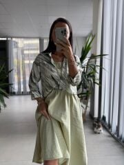 Ms 053 Haki Gömlek Elbise