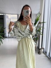 Ms 053 Haki Gömlek Elbise