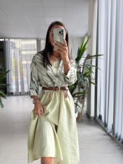 Ms 053 Haki Gömlek Elbise