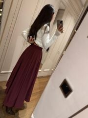 Mz 22402 Bordo Poplin Etek