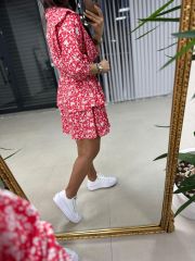 Sg Tree Bark Red Floral Dress