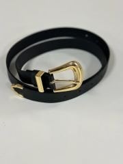 1712 Gold Tokalı Siyah Kemer