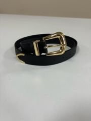 1712 Gold Tokalı Siyah Kemer