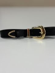 1712 Gold Tokalı Siyah Kemer