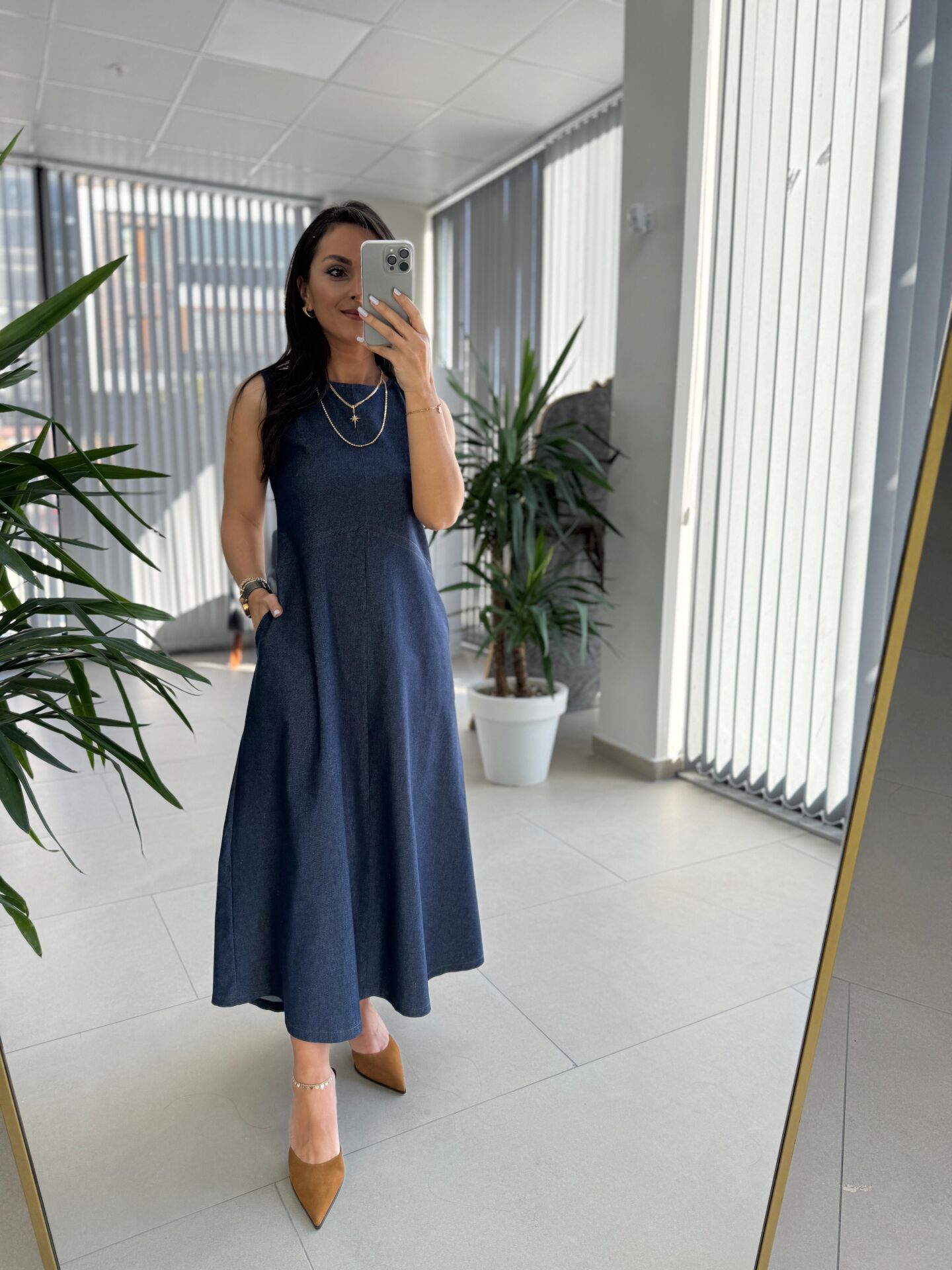 Bb 29828 Laci Denim Elbise