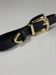 1712 Gold Tokalı Siyah Kemer