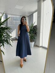 Bb 29828 Laci Denim Elbise