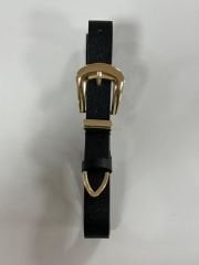 1712 Gold Tokalı Siyah Kemer