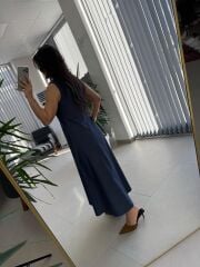 Bb 29828 Laci Denim Elbise