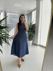 Bb 29828 Laci Denim Elbise