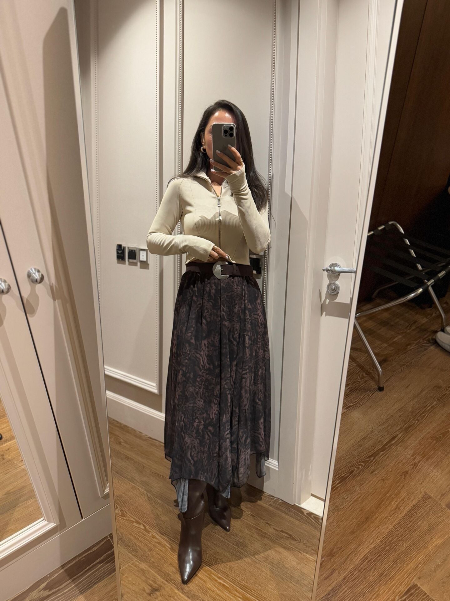 Mz 22785 Şifon Leo Desen Etek