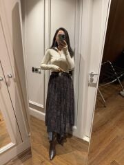 Mz 22785 Şifon Leo Desen Etek