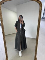 Nx 2830 Premium Fermuar Detaylı Haki Ceketli Takım