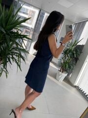 Bb 27888 Denim Kalem Gömlek Elbise