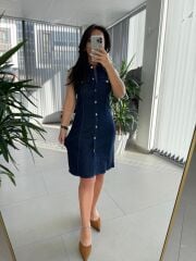 Bb 27888 Denim Kalem Gömlek Elbise