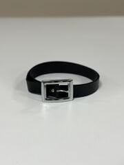 155 Gümüş Kare Tokalı Siyah Kemer