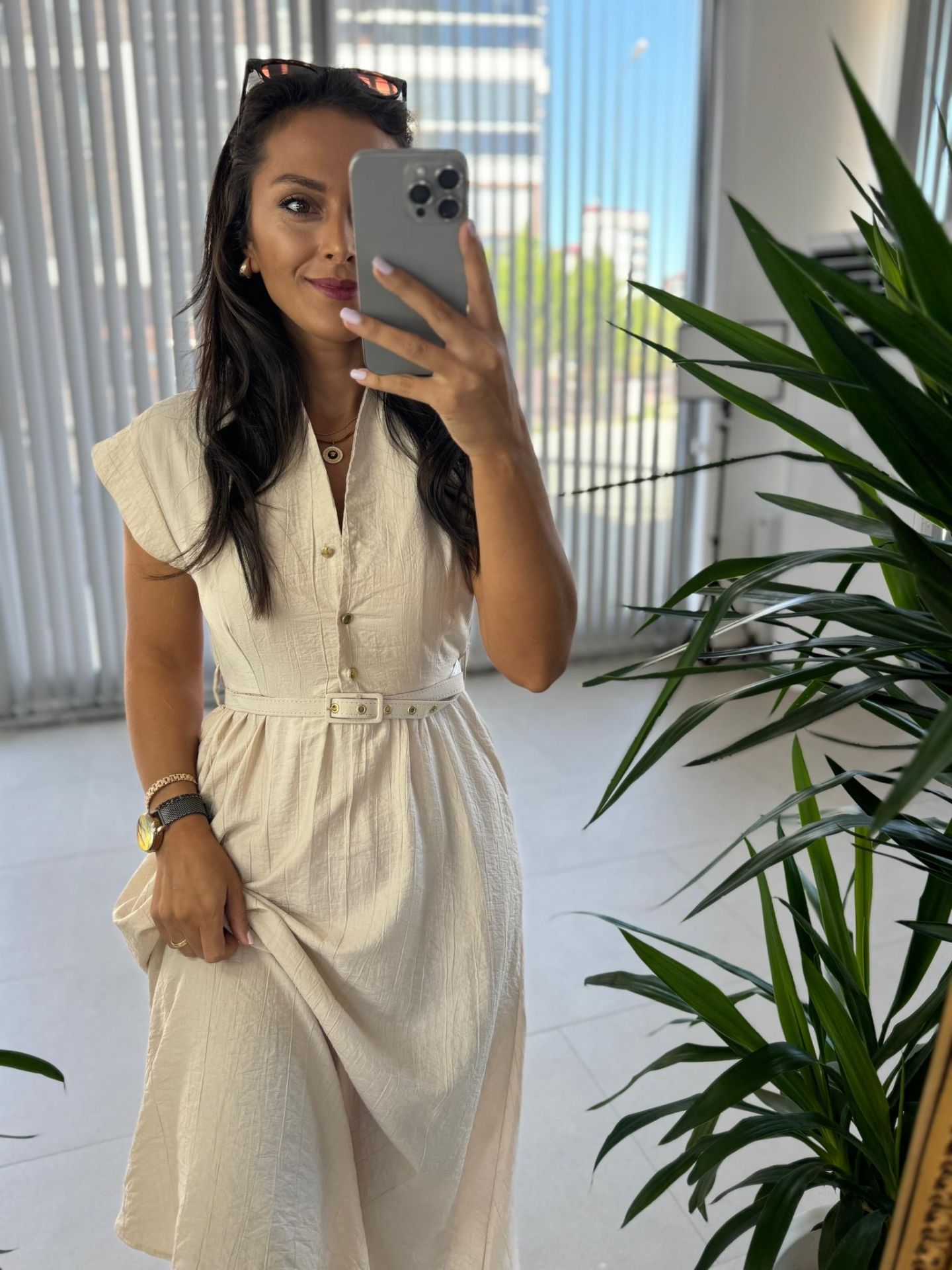 My 3440 Stone Belt Dress