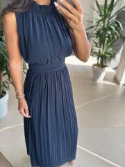 Sv 2902 Drapeli Maksiboy Laci Şifon Elbise