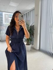 Bb 30050 Laci Bel Gipe Detaylı Fermuarlı Elbise