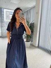 Bb 30050 Laci Bel Gipe Detaylı Fermuarlı Elbise