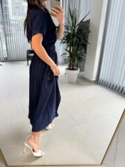 Bb 30050 Laci Bel Gipe Detaylı Fermuarlı Elbise