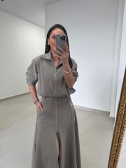 Nx 2830 Premium Fermuar Detaylı Çağla Yeşili Ceketli Takım