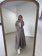 Nx 2830 Premium Fermuar Detaylı Çağla Yeşili Ceketli Takım