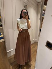 Mz 22402 Tarçın Poplin Etek