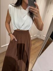 Mz 22402 Tarçın Poplin Etek