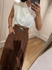 Mz 22402 Tarçın Poplin Etek