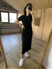 Çelik kaşkorse siyah elbise