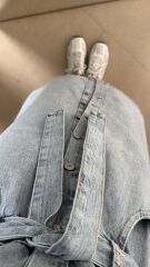 Spt 3246 Uzun Kol Denim Elbise