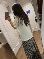 Mz 22689 Fular Detaylı Taş Bluz