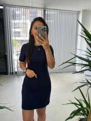 My 3364 Crep Dikişli Laci Kalem Elbise