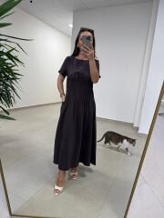 Ms 257 Nervürlü Modal A. Kahve Elbise