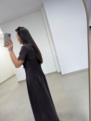 Ms 257 Nervürlü Modal A. Kahve Elbise
